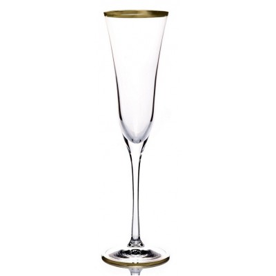 Flute cristallo con filetto in oro cl.17