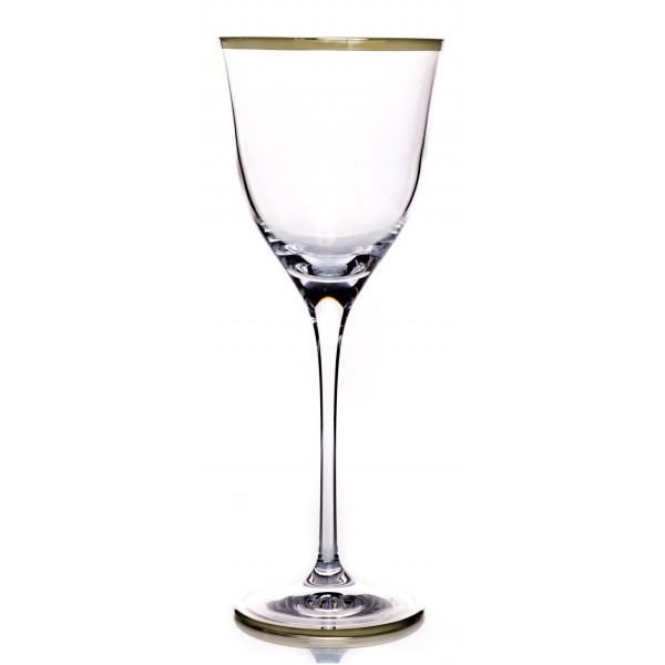 Bicchiere acqua/vino con filetto in oro cl.26