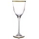 Bicchiere vino con filetto in oro cl.34