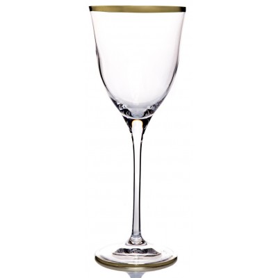 Bicchiere vino con filetto in oro cl.34