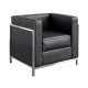poltrona le corbusier nera