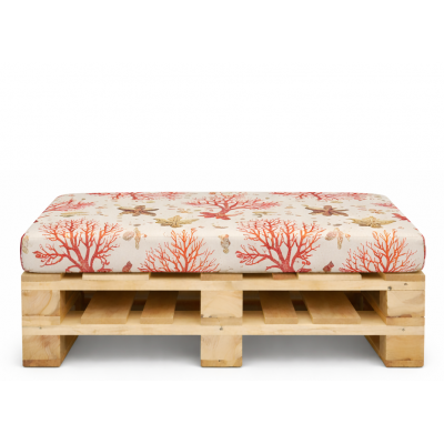 bancali con cuscino corallo